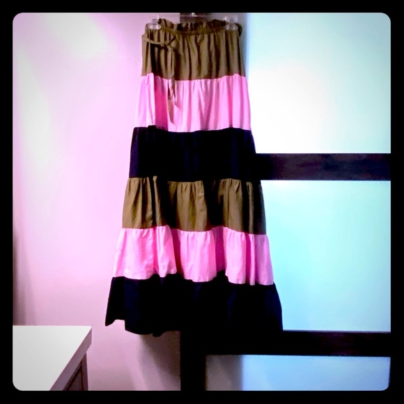 NWOT Anthropologie Long Tiered Skirt - Picture 1 of 4